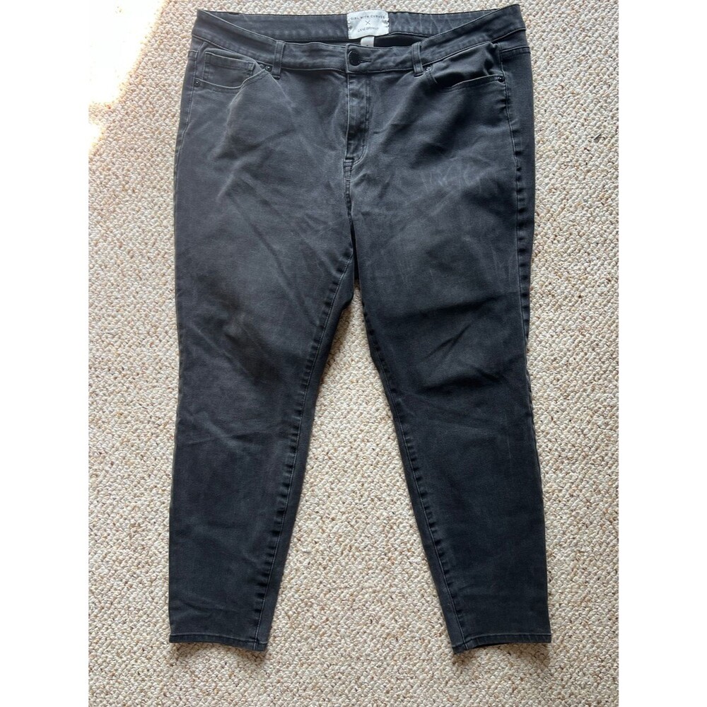 Lane Bryant 18 Girls w Curves Black Skinny Jeans Stretch